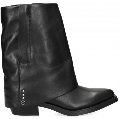 1/2 BOTA VIRADA PIEL NEGRO 001 PRETO