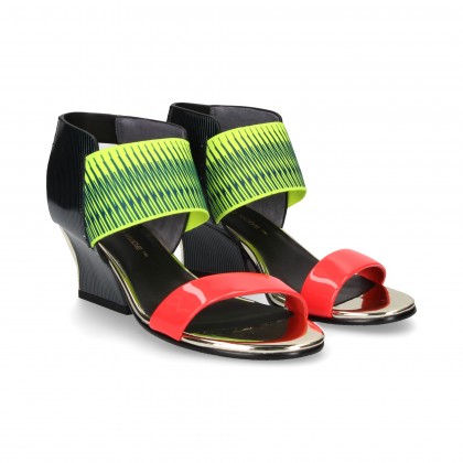 GILDA SANDAL ÉLASTIQUE MULTI FLUORURE ÉLASTIQUE