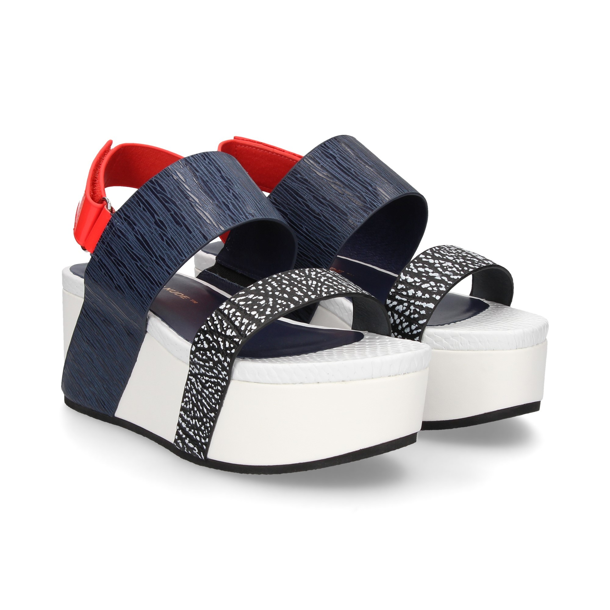 UNITED NUDE Sandálias de cunha feminina JAZZY MULTI MARINO