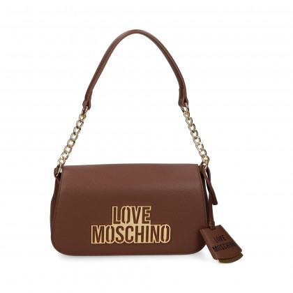 ショルダーバッグ・ポシェット MOSCHINO Women Messenger Bags JC4036PP1MLB0105 Brown Moschino Cheap and Chic Brown Leather Studded Flower Hobo
