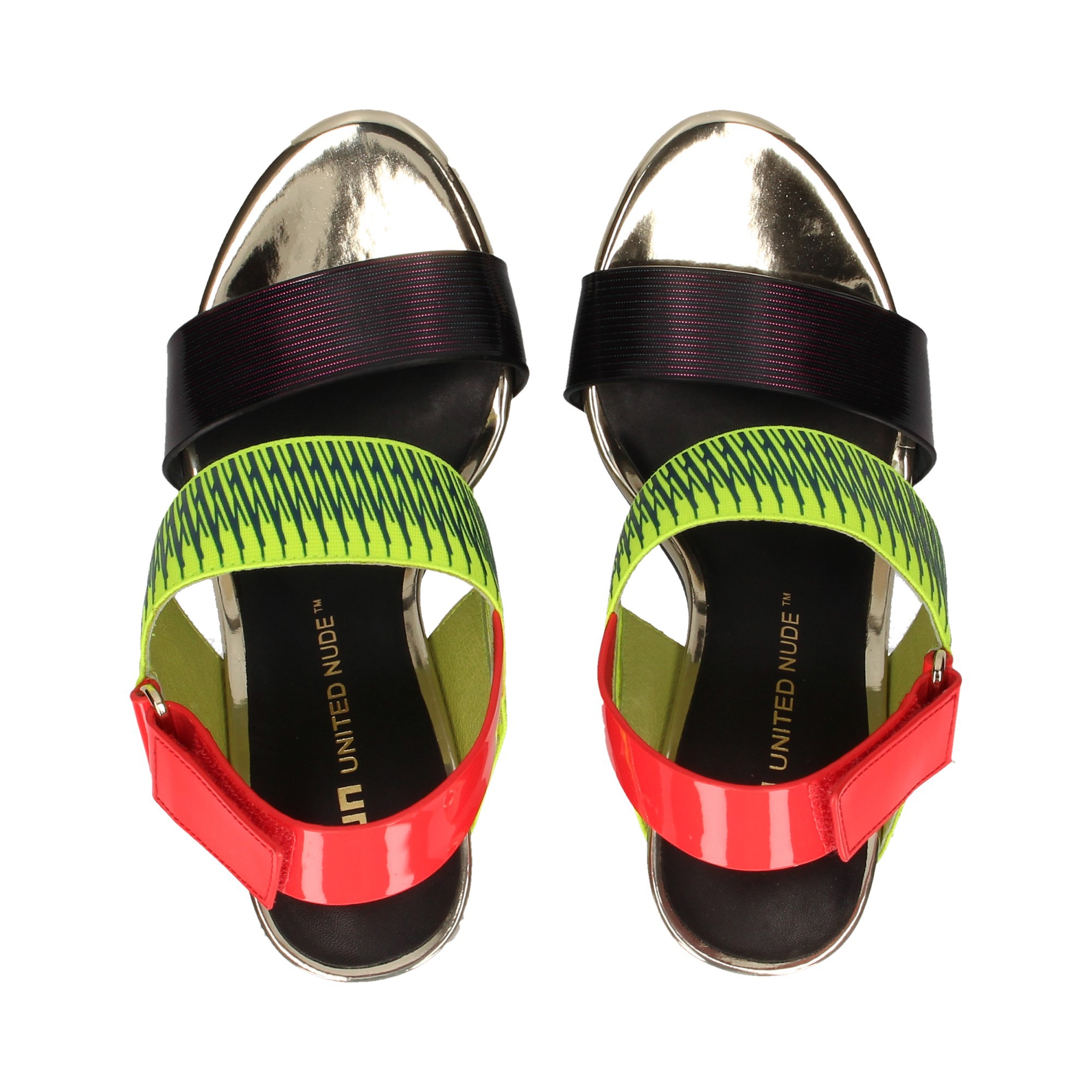 SANDALE ÉLASTIQUE NOUÉE TALON MULTI FLUO MULTI FLUO