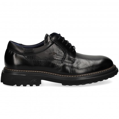 TALON PICADO BLUCHER PIEL NEGRO PRETO