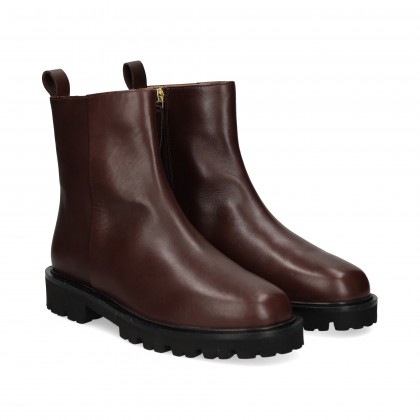 BOTIN PIEL MARRON WENGUE