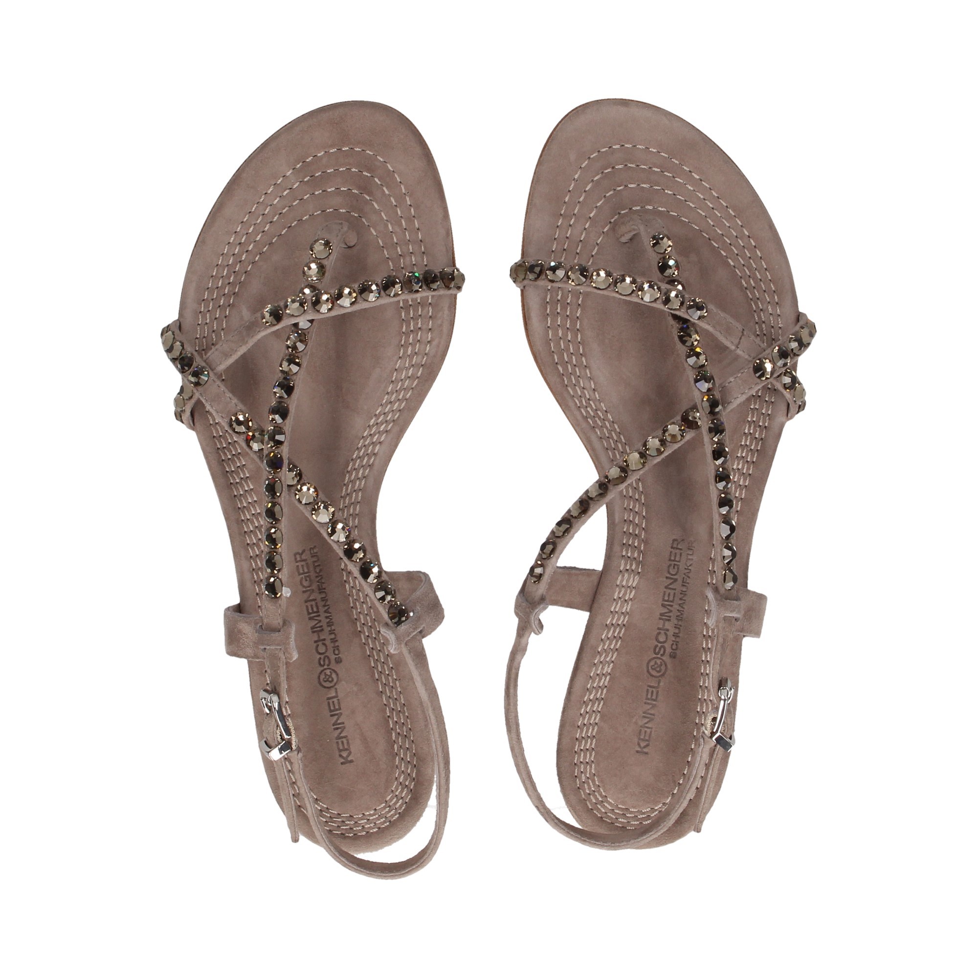 Moderator Gezondheid Definitief KENNEL & SCHMENGER Women's Flat sandals 95180 392 OMBRA TAUPE