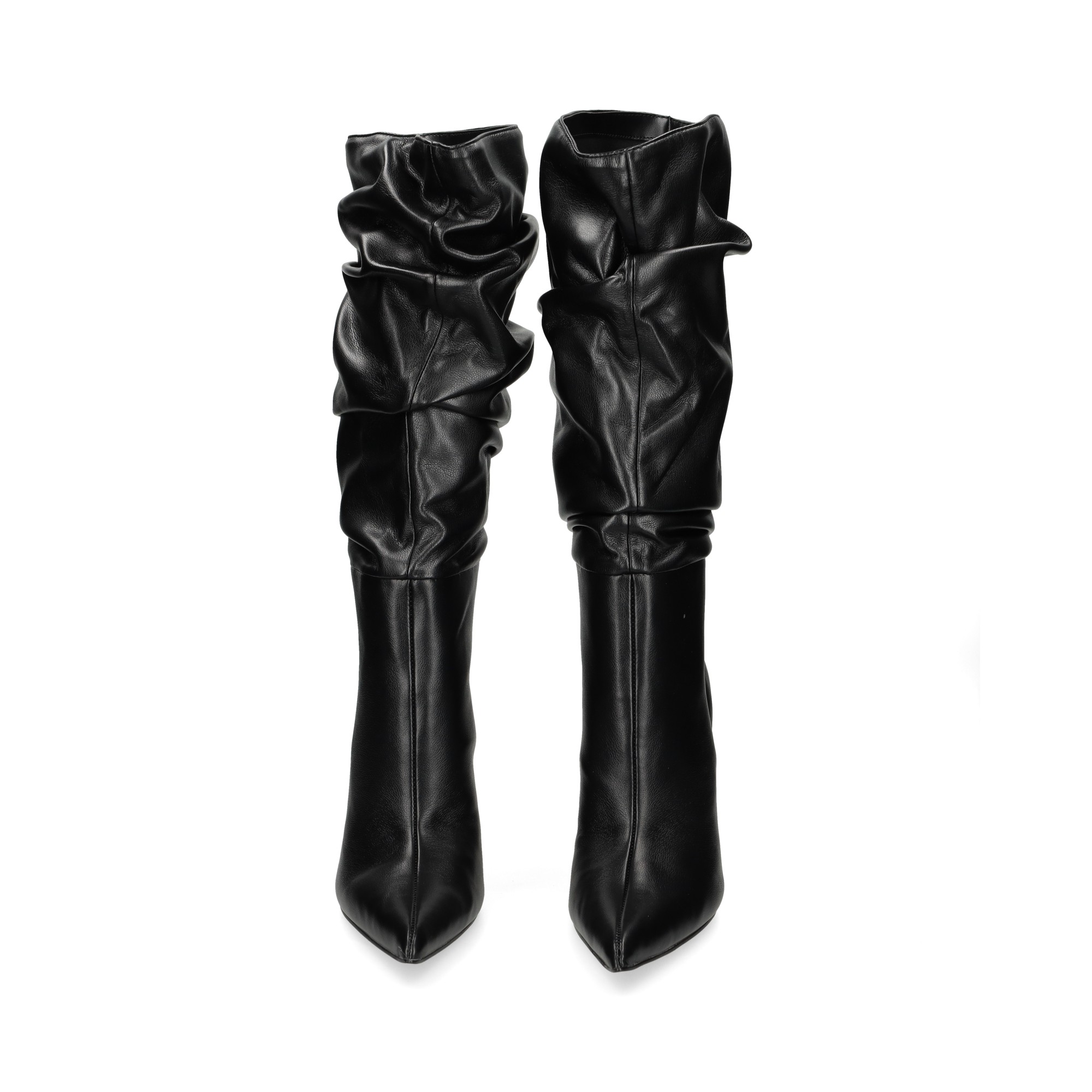 media-bota-fruncida-piel-negro