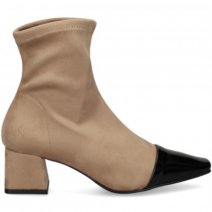 BOTIN PUNTERA CAHROL+ANTE NEGRO+BEIGE 3F TIERRA/NEGRO