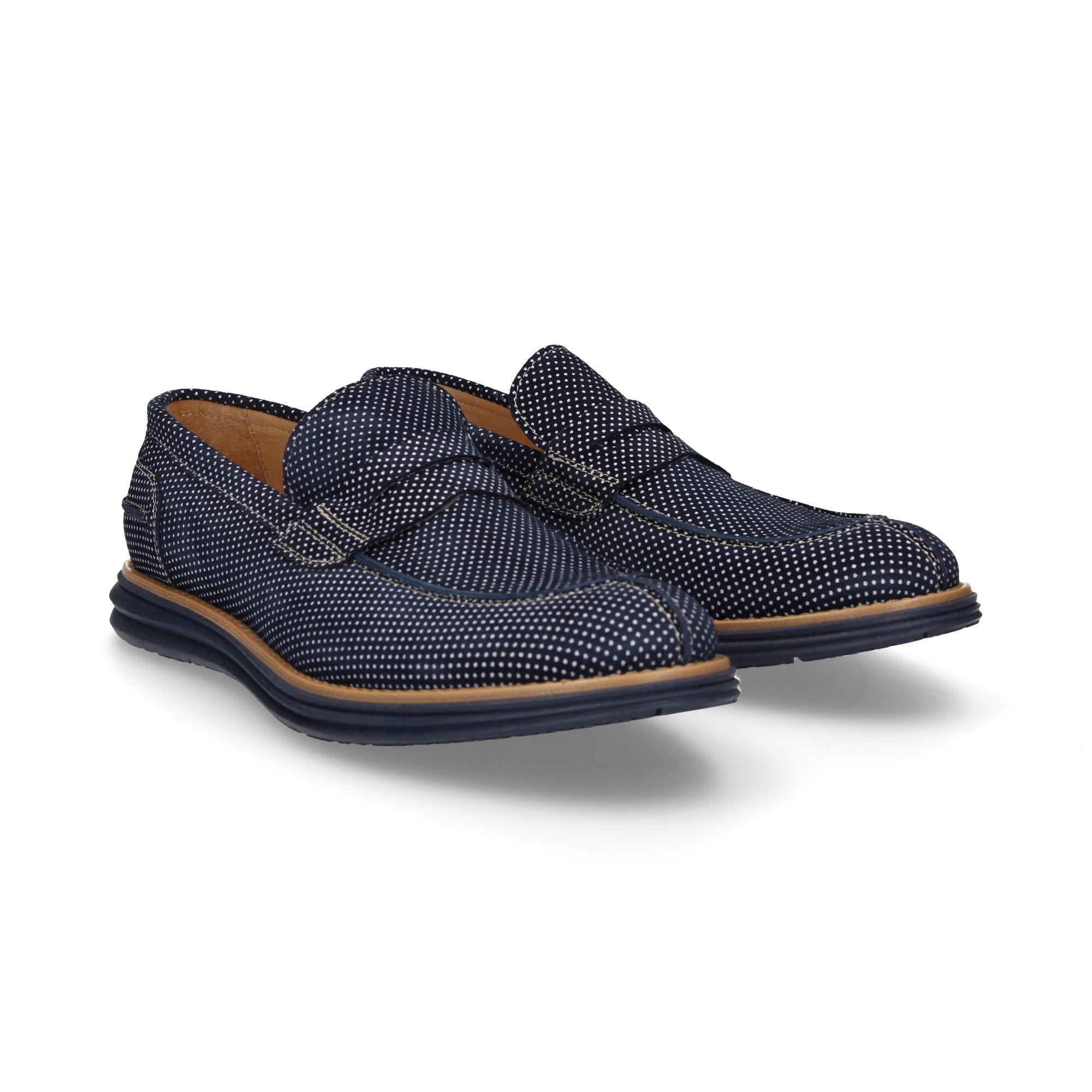 GOLD BROTHER Mocassini da uomo SAXON SPRINT BLU DISCO