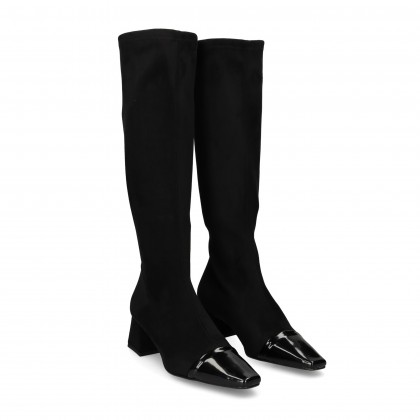 BOTA PUNTERA CHAROL+ANTE NEGRO