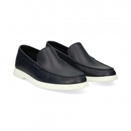 MOCASIN PIEL AZUL
