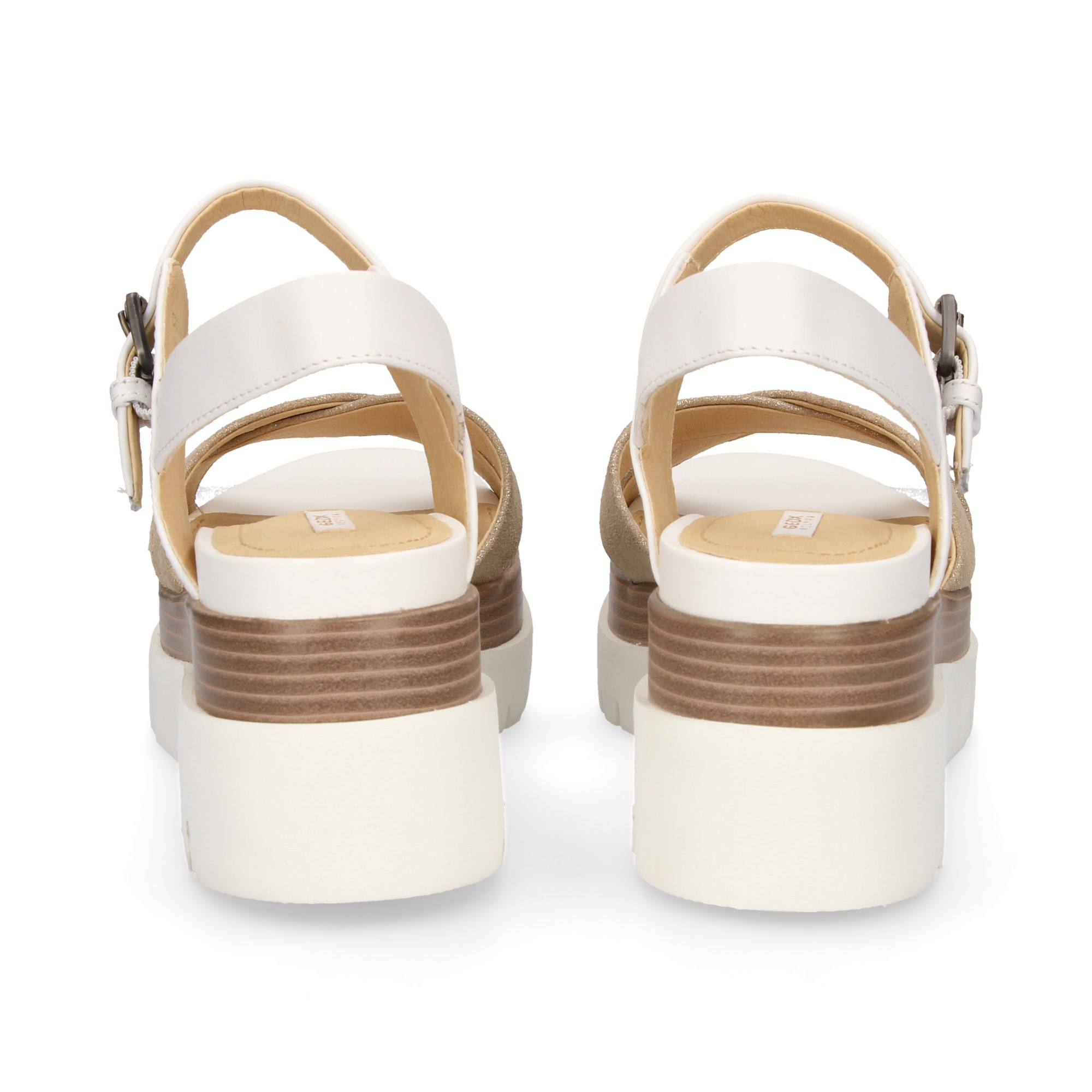 GEOX Women s wedge sandals D827UC C0917 BLA ORO