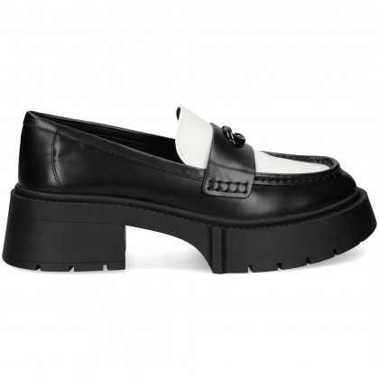 MOCASIN PLATAFORMA BLANCO+NEGRO BLACK/OPTIC WHI