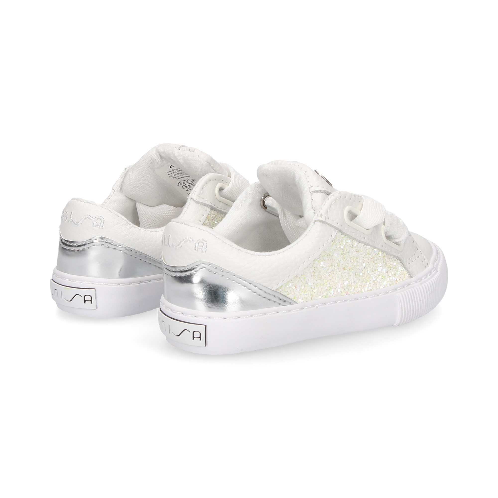 SPORTIVA ALLACCIATURA GLITTER BIANCO