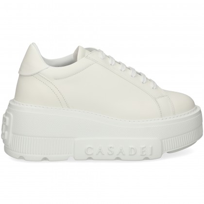 DEPORTIVO PLATAFORMA PIEL BLANCO 9999 BIANCO