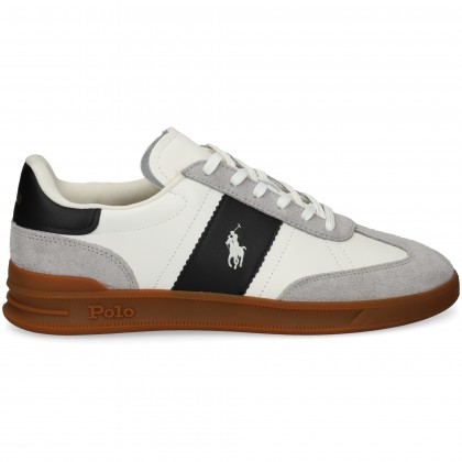 DEPORTIVO PIEL+ANTE NEGRO+BLANCO 002 WHT/BLK/GRE