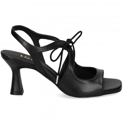 SANDALIA ACORDONADA PIEL NEGRO NOIR