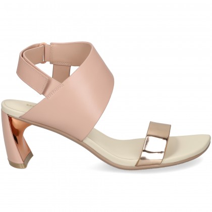 SANDALIA ESPEJO+PIEL ROSA MIX