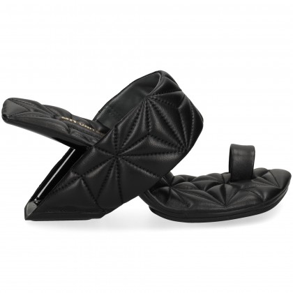 ESCLAVA DEDE PIEL GRABADA NEGRO BLACK PUFFY