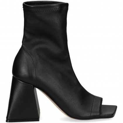 BOTIN SIN PUNTA PIEL LICRA NEGRO 101 PRETO