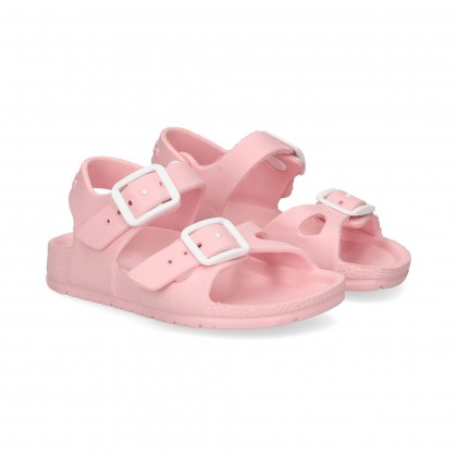 SANDALIA 2 HEBILLAS GOMA ROSA