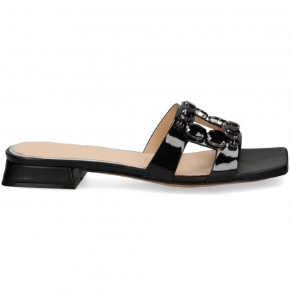 PALA CUADRO STRASS CHAROL NEGRO SCHWARZ