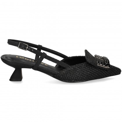 SIN TALON APLIQUE RAFIA C1 NEGRO