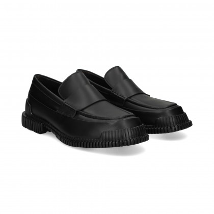 GOMA RAYAS MOCASIN PIEL NEGRO