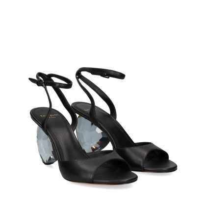 SANDALIA GILDA PIEL NEGRO