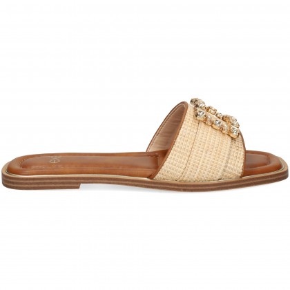 PALA RAFIA+CRISTAL BEIGE PECHINO
