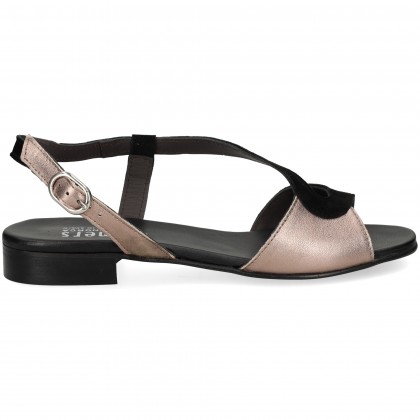 ONDA METAL BRONCE SANDALIA ANTE NEGRO/BRONCE