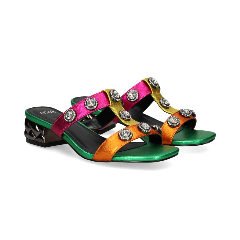 Exe Sandalias Con Tacón Mujer - Multicolor Talla 41