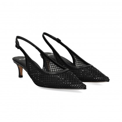 SIN TALON MALLA+STRASS NEGRO
