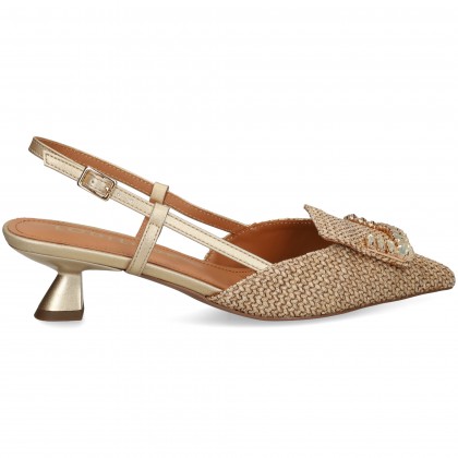 SIN TALON APLIQUE RAFIA C2 CAMEL