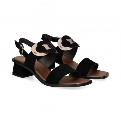 SANDALIA 2 TIRAS PIEDRAS BRONCE+A.NEGRO SCHWARZ
