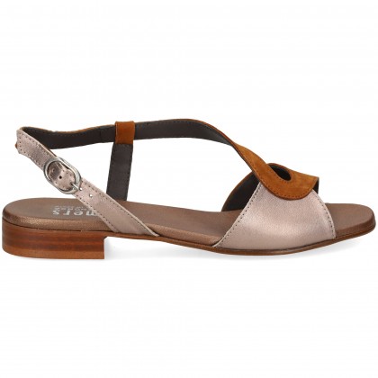 ONDA METAL BRANDY/BRONCE SANDALIA ANTE CUERO