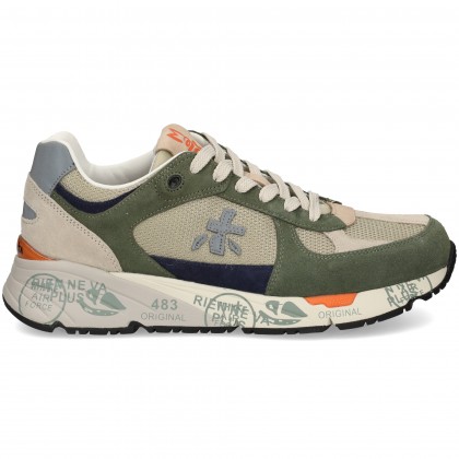 DEPORTIVO ANTE VERDE MALLA BEIGE 7295