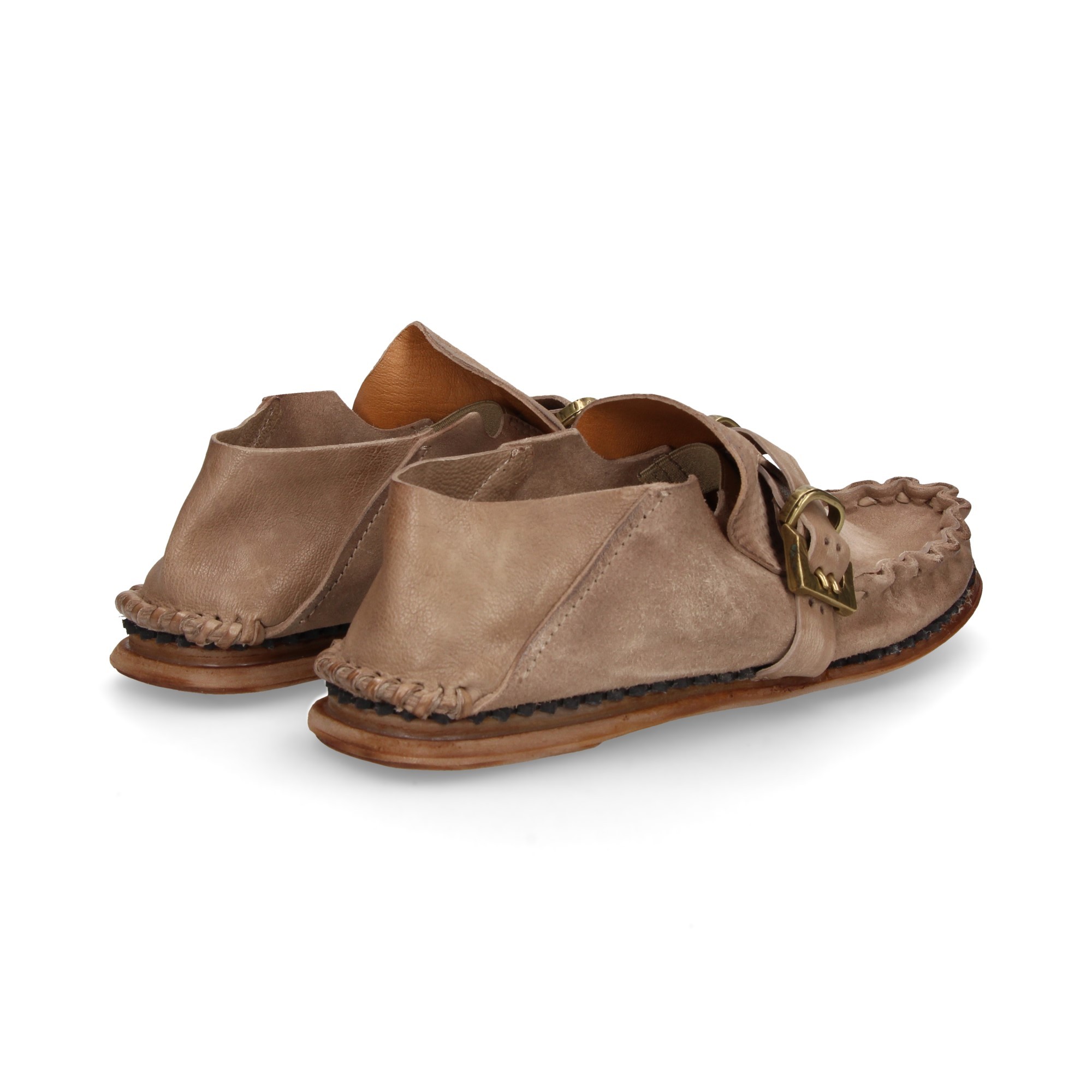 MOCASSIN BOUCLE EN DAIM BEIGE BEIGE