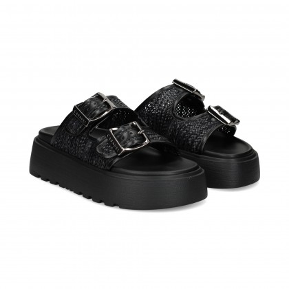 PALA 2 HEBILLAS PLATAFORMA TREN.NEGRO