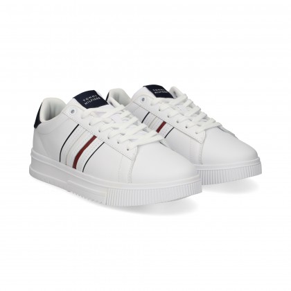 TALON NEGRO CON BANDA PIEL BLANCO