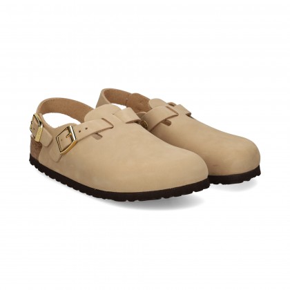 ZUECO TIRA ATRAS NOBUCK BEIGE