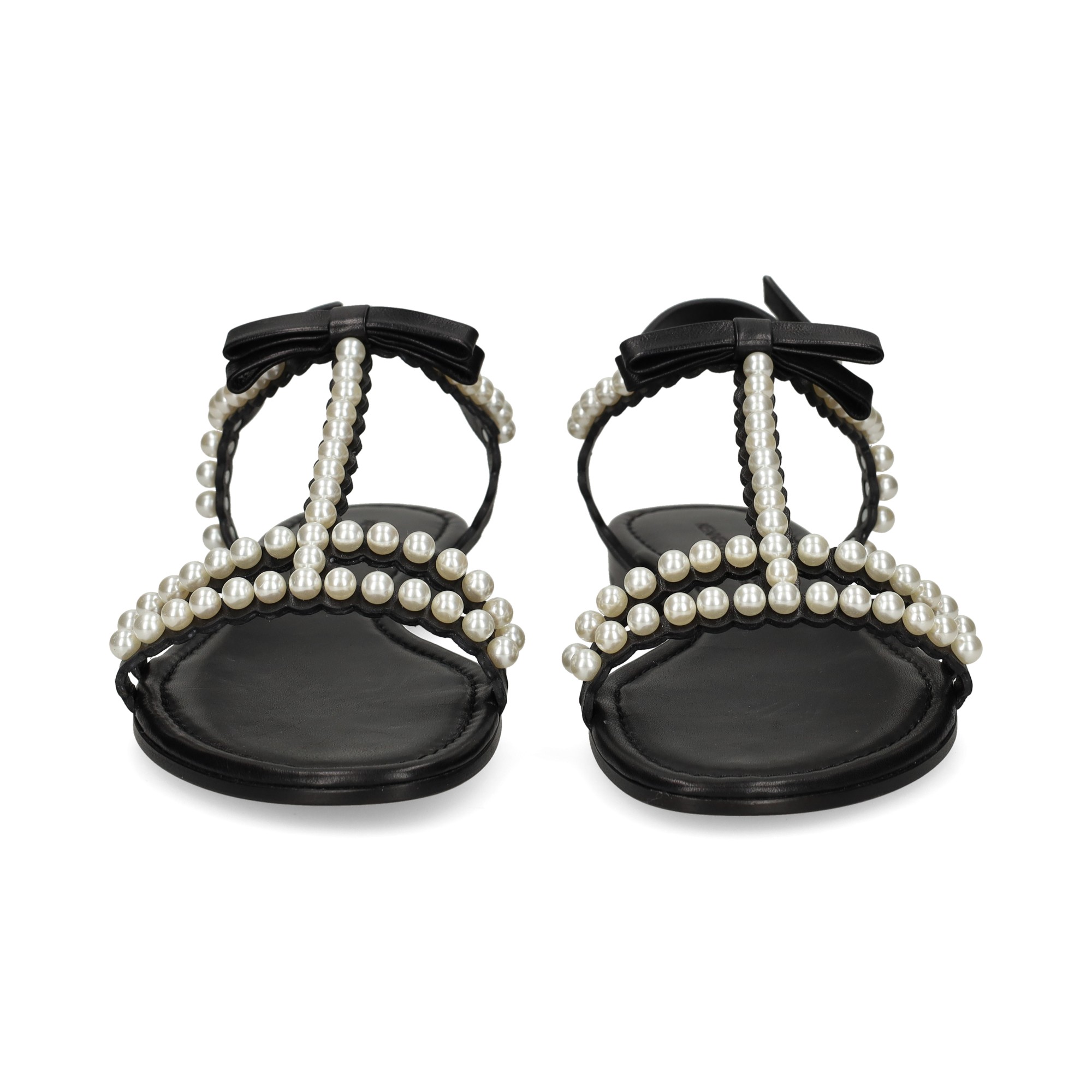 sandalia-bebe-con-perlas-piel-negro