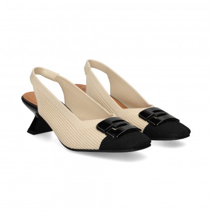 SIN TALON APLIQUE REGILLA NEGRO+BEIGE