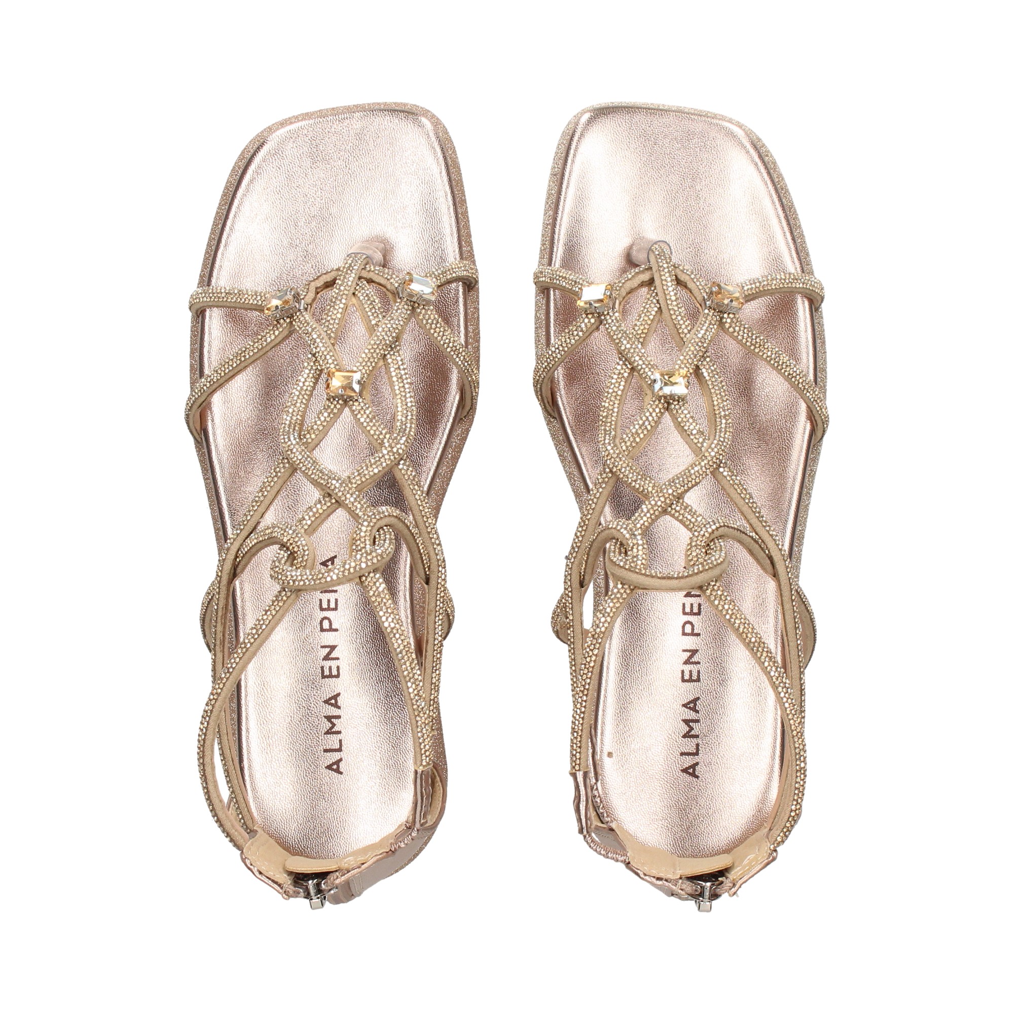 sandalia-entrelazada-strass-bronce