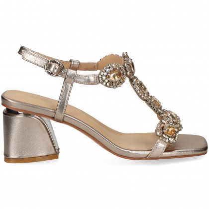 SANDALIA BEBE PEDRERIA BRONCE