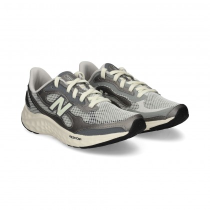 DEPORTIVO PIEL+MALLA GRIS