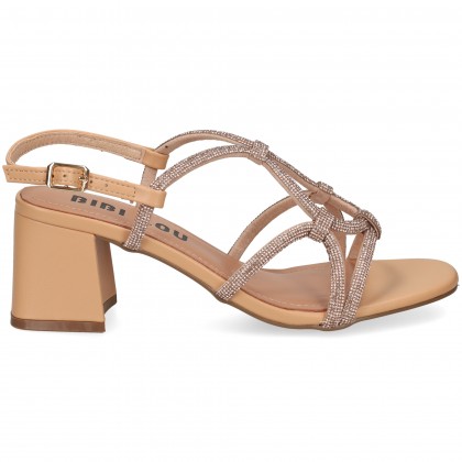 SANDALIA STRASS ENTRELAZADA ROSA Nue
