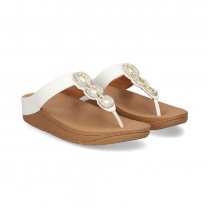 ESCLAVA CUADROS STRASS BLANCO