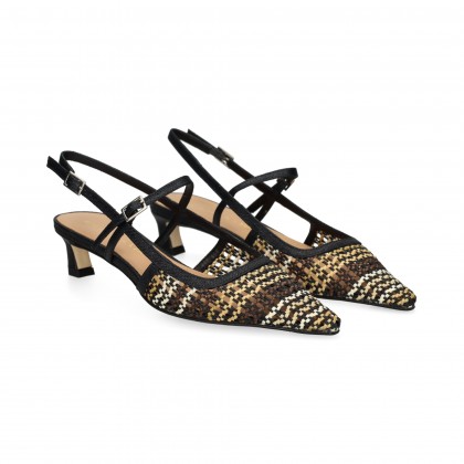 SIN TALON RAFIA NEGRO MULTICOLOR