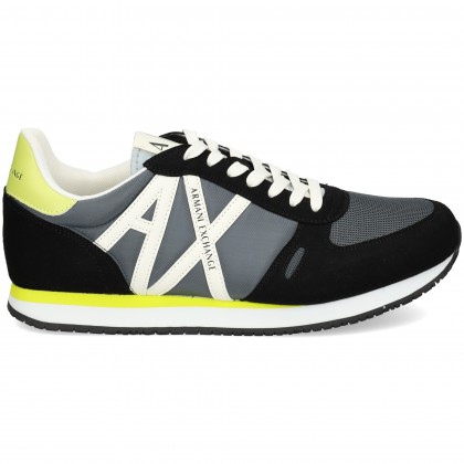 DEPORTIVO TEXTIL/ANTE NEGRO+GRIS T699 BLACK+GREY