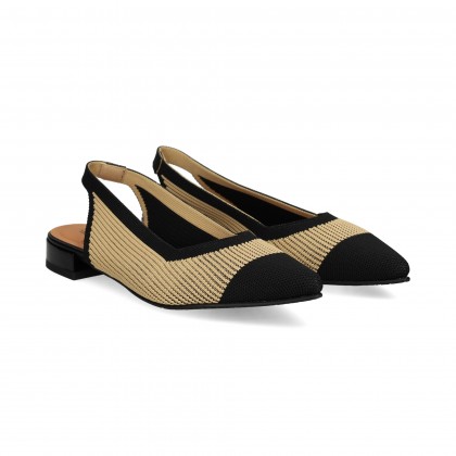 BAILARINA S/TALON REGILLA NEGRO+CAMEL