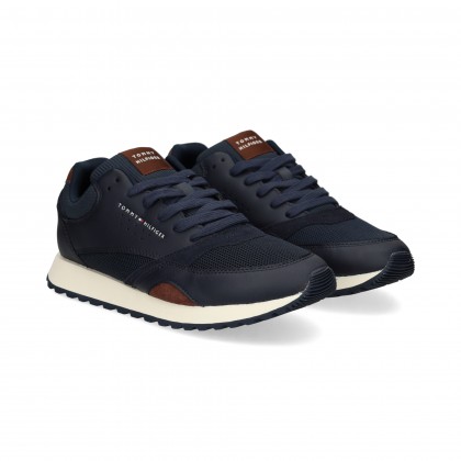 PIEZAS BURDEOS MALLA+PIEL AZUL